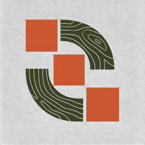New Braunfels Riverstone Craft abstract tile-and-grain mark